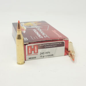 Hornady Varmint SFORM 243 WIN 75 Gr Vmax 20/bx