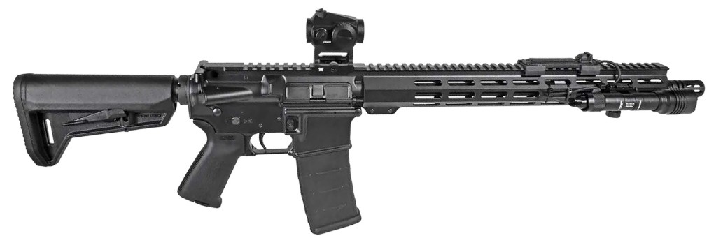 Shark Coast Tactical Midnight AR-15 Bundle Semi-Automatic Rifle 5.56 Black Finish