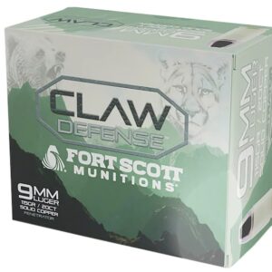 Fort Scott Munitions Claw Defense 9mm 115 Grain Flat Nose 20-Round Box