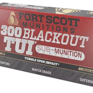 Fort Scott Munitions.300 Black 300 Blackout 190 Grain 20-Round Box