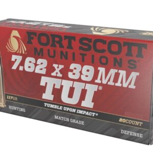 Fort Scott Munitions Solid Copper 7.62x39 117 Grain 20-Round Box