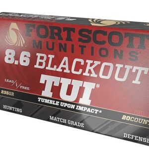 Fort Scott Munitions 8.6 Black 8.6 BLACKOUT 235 Grain 20-Round Box