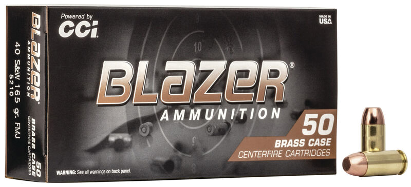 C.C.I. Blazer Brass 40 S&W 165 Grain Full Metal Jacket 50-Round Box
