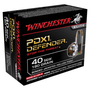 Winchester Defender 40 S&W 180 Grain Bonded Jacketed Hollow Point 20-Round Box