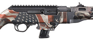 Ruger PC Carbine Semi-Automatic Rifle 9mm 16.12-Inch Barrel American Flag Camo Synthetic Stock