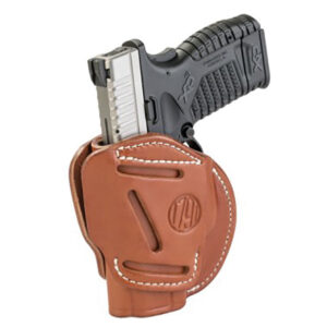 1791 Gunleather 3-Way Holster OWB for Glock 26/27/29/30/33/39- Spring XDS/XD/XDE Ambidextrous Classic Brown