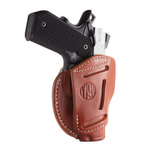 1791 Gunleather 3-Way Holster OWB for Browning HP-Colt 1911-Kimber 1911-Sig 1911 Ambidextrous Classic Brown