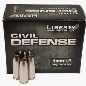 Liberty Ammunition 9mm +P 50 Grain Monolithic 20-Round Box