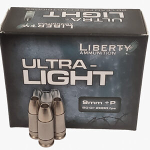 Liberty Ammunition 9mm +P 50 Grain Monolithic 20-Round Box