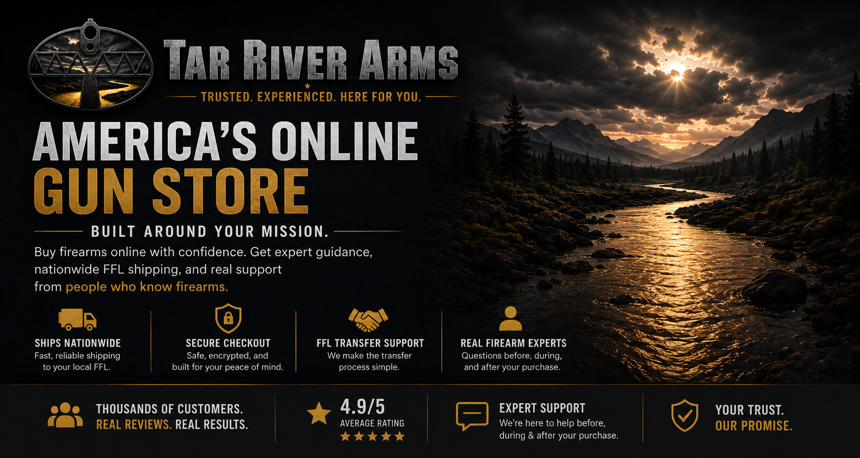 Tar River Arms online gun store with nationwide FFL shipping